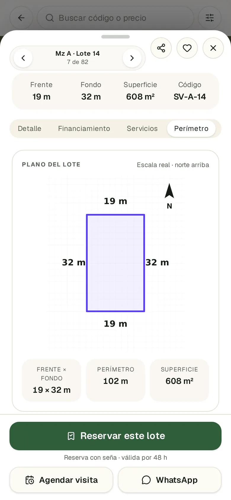 Revisa medidas y colindancias